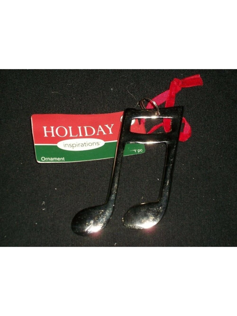 Holiday Inspiration Musical Notes Metal Christmas Tree Ornament 1/16 Note Eighth